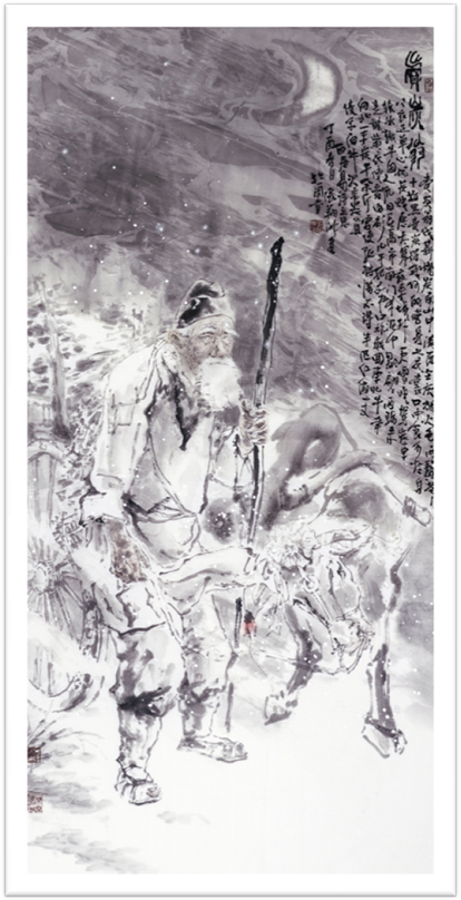 6 张翔洲  卖炭翁  140x70cm 纸本设色 2017年.jpg
